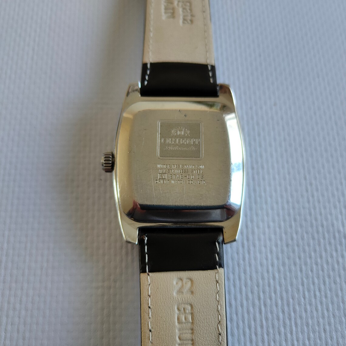 Orient square watch blue watch vintage orient watch | Etsy