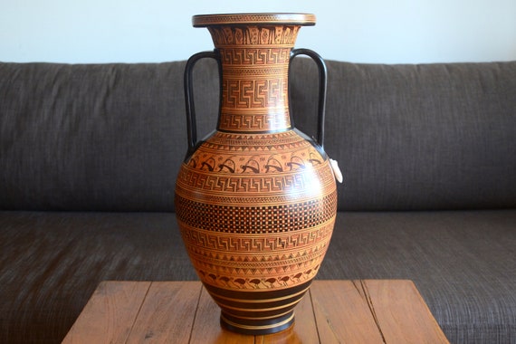 Ancient Greece Amphora Reproduction Geometric Style Etsy