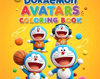 Doraemon Avatars Coloring Book | 50 Cartoon Pages (PDF Download)