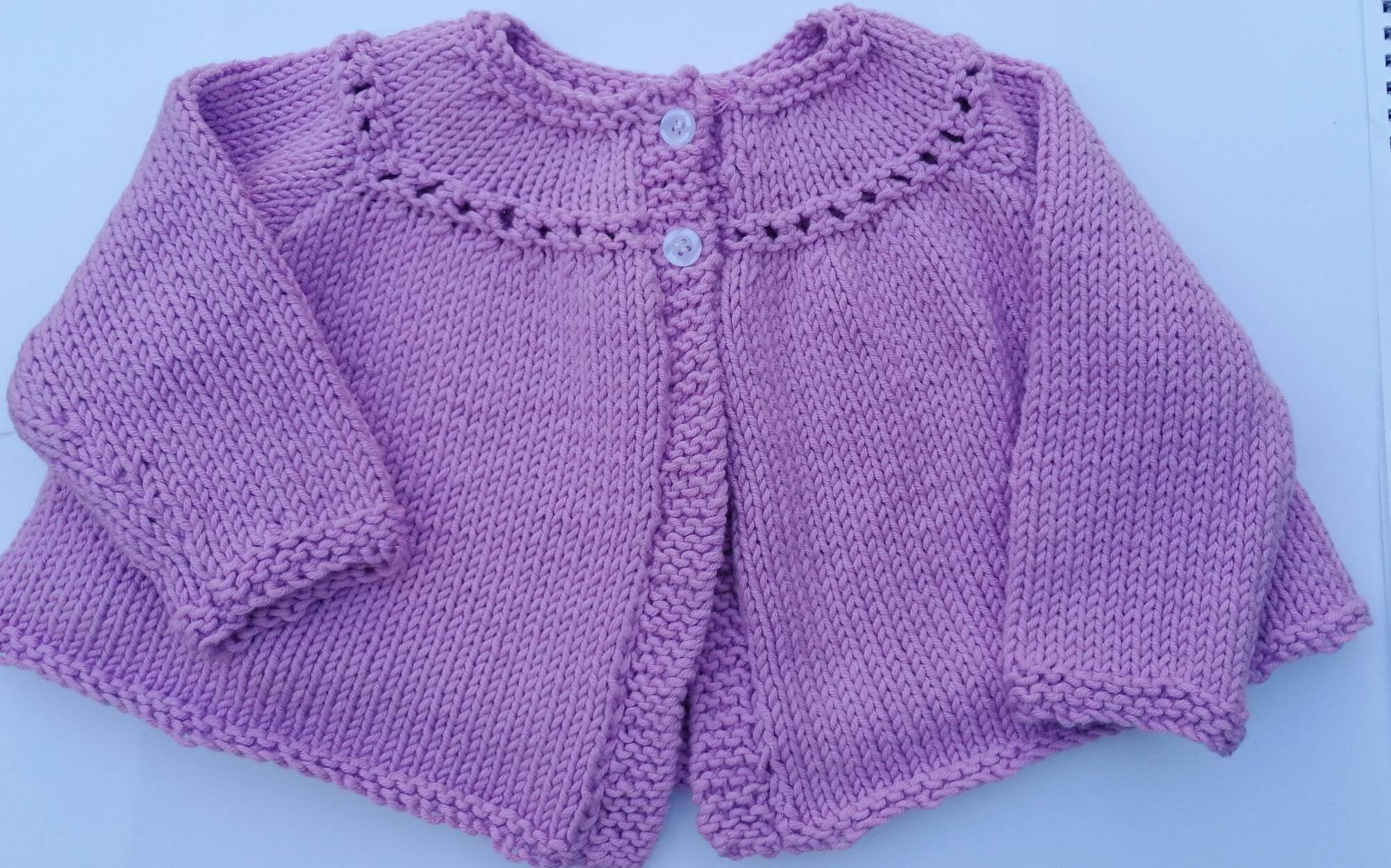 Baby Girl's Pink Knotty Cardigan 0-3 months