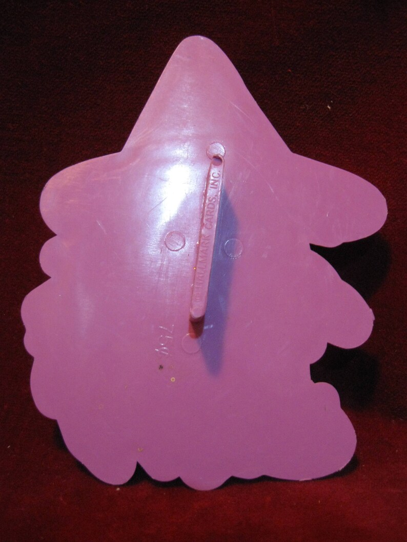 Purple Plastic Cookie Cutter Vintage 1983 Halloween Treats WITCH COOKIE CUTTER 4.5 Hallmark Cards Fall Autumn October Holiday Baking 1116