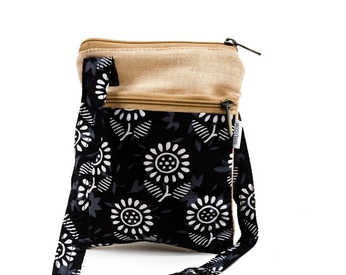 SAN Crossbody Sling Bag with Twin Zip Pockets