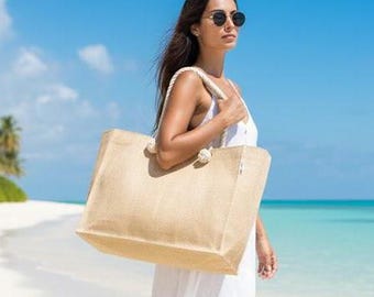 UDO Boho Extra Large Jute Beach Bag
