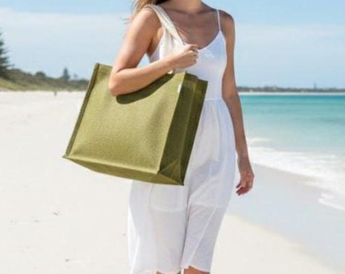 OLIVE Large Jute Tote Bag