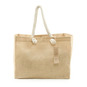 UDO Boho Extra Große Jute Strandtasche
