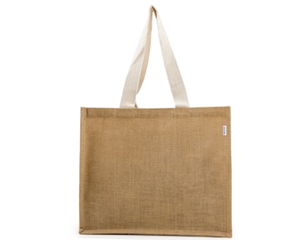 DOVE Large Natural Jute Tote Bag