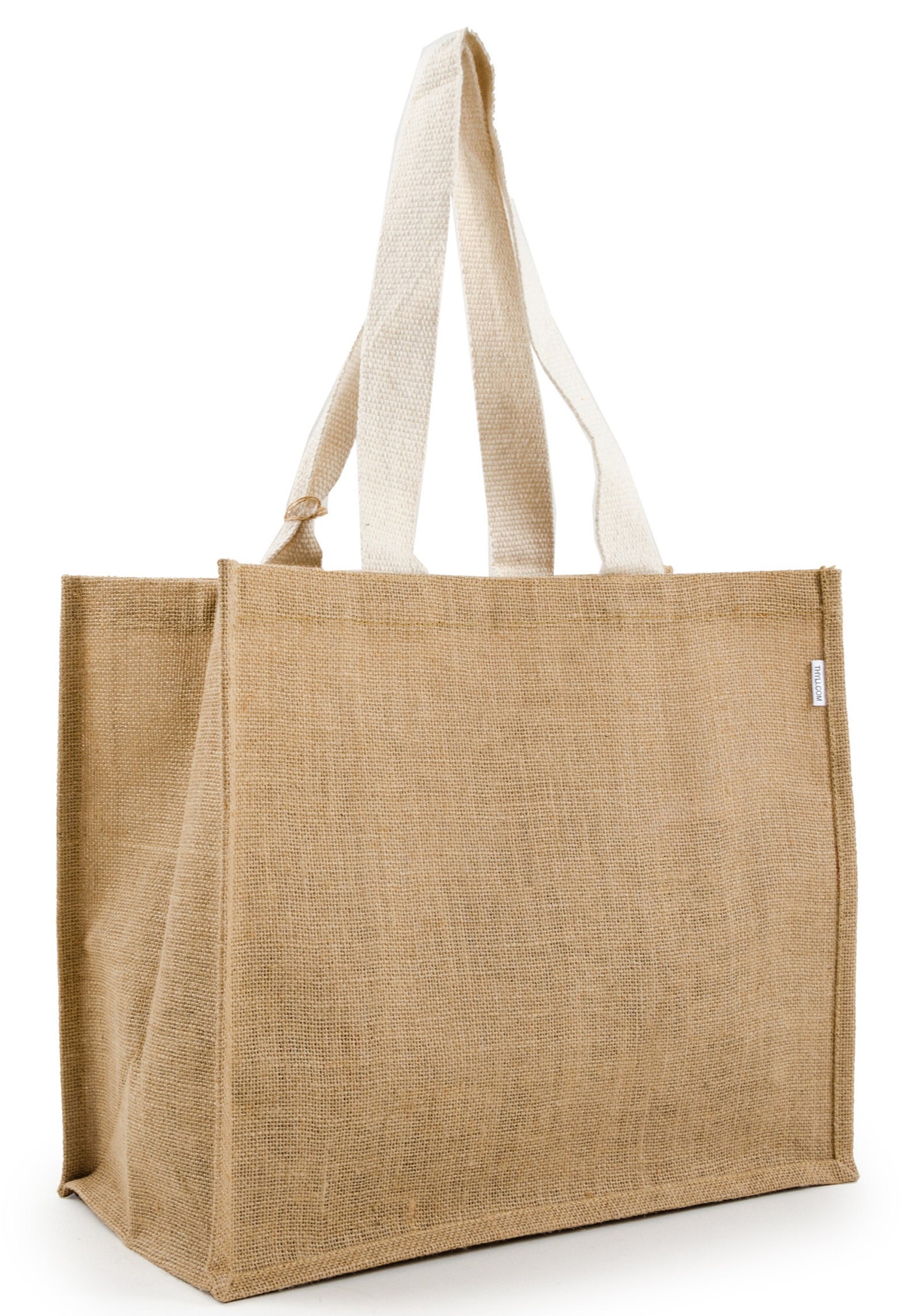 Large jute tote bag sales