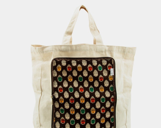 PEACE Canvas Foldable Tote Bag
