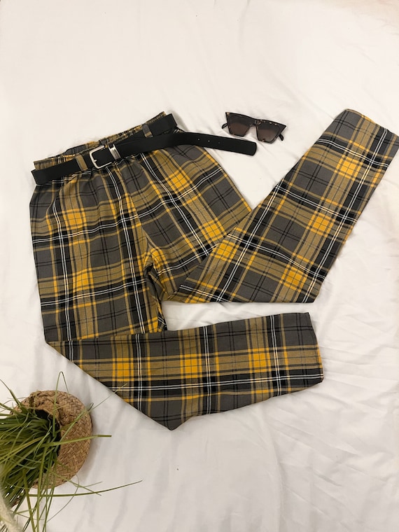 Yellow checkered pants 2025