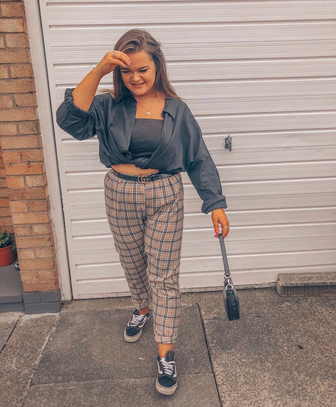 Plaid trousers new look sale