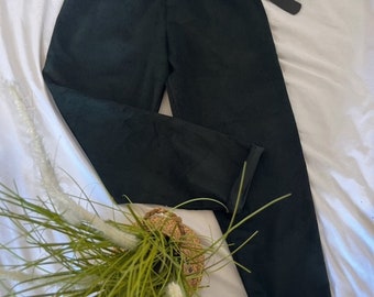 Green Corduroy Trousers | Velvet Cord Trousers | Relaxed Pants - Size 4-18