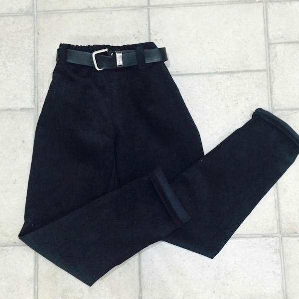 Black Corduroy Trousers (Custom) | Corduroy Pants | High Waist  Trousers | Lounge Straight Leg Trouser | Unisex Corduroy Trousers