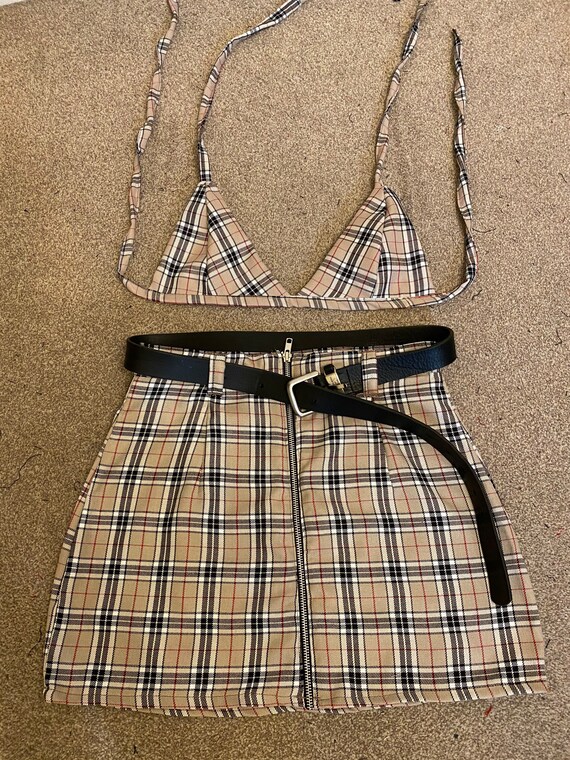 Nova Check Mini Skirt Bright Tartan Check Skirt skirt Only Etsy