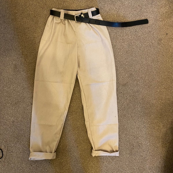 Cream Corduroy Trousers (Custom) | Corduroy Pants | Unisex Straight Leg Trouser | Vintage Corduroy Trousers