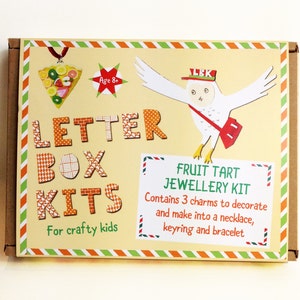 Fruit Tart Jewellery Making Kit Kids Craft Kit DIY Craft Kit image 1