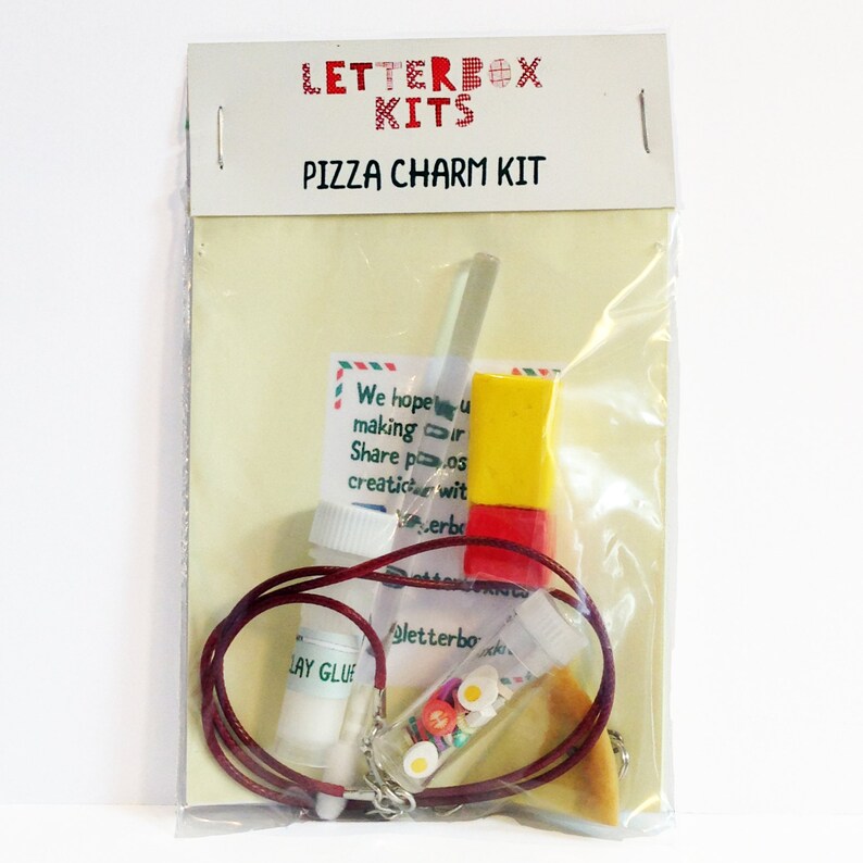 Mini Jewellery Making Kit Pizza Necklace Kit Party Bag Filler DIY Craft Kit image 3