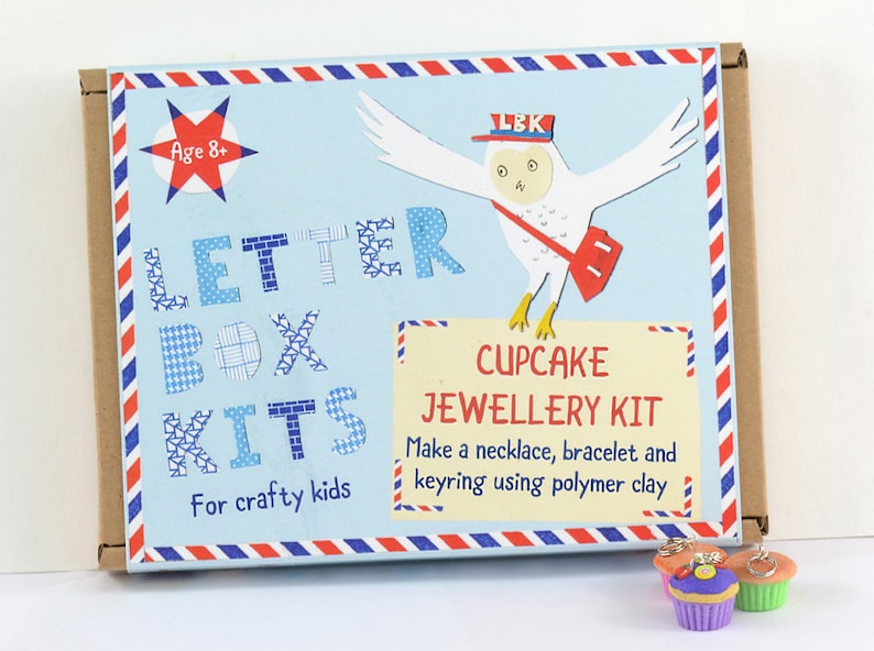 Cupcake Childrens Craft Kit Jewellery Making Kit Craft Kit for Kids DIY Craft Kit image 4