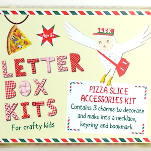 Pizza Jewellery Making Kit Kids Necklace Kit Children's DIY Craft image 1