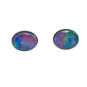 Australian opal 8x10mm sterling silver studs (Copy)