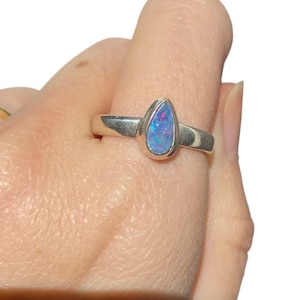 Australian Boulder Opal Sterling silver Size 9