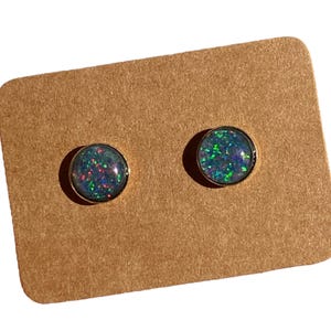 Australian opal 6mm sterling silver gold plated studs (Copy)