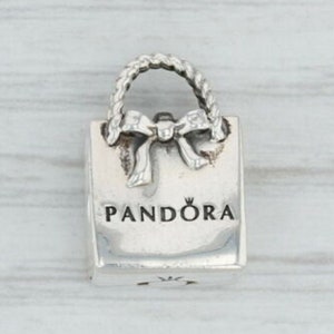 Pandora, Bracelet Charms, Beads Clips, Dangles / GIFT BAG Charm /  New / Sterling Silver / Threaded / Fully Stamped