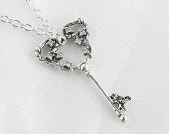 Pandora Bracelet Charms Beads s925 Sterling Silver New Mickey Mouse Fantasyland Castle Key Necklace with 70cm S.S. Necklace Stamp