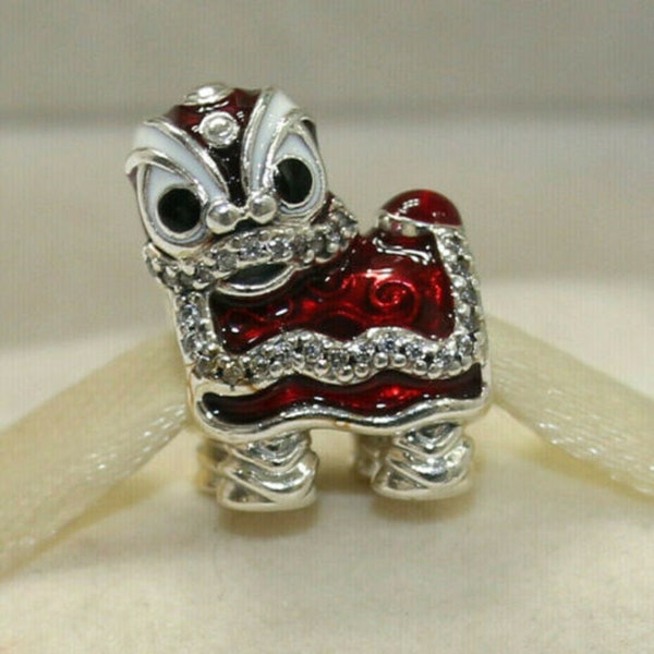Pandora, Snake Chain Bracelet Charms, Beads, Dangles / Chinese Lion Dance New Year Celebration / New / s925 Sterling Silver