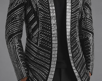 ODYSSEY Jacket in Silver/Black. Burning Man Festival. Military Jacket