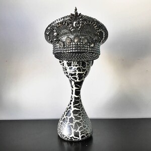 FRI FRAKT! Militärhatt "Crowning Glory" i gunmetal. Burning Man-hatt. Kaptenshatt. bild 5