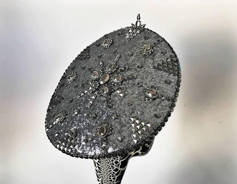 FRI FRAKT! Militärhatt "Crowning Glory" i gunmetal. Burning Man-hatt. Kaptenshatt. bild 6