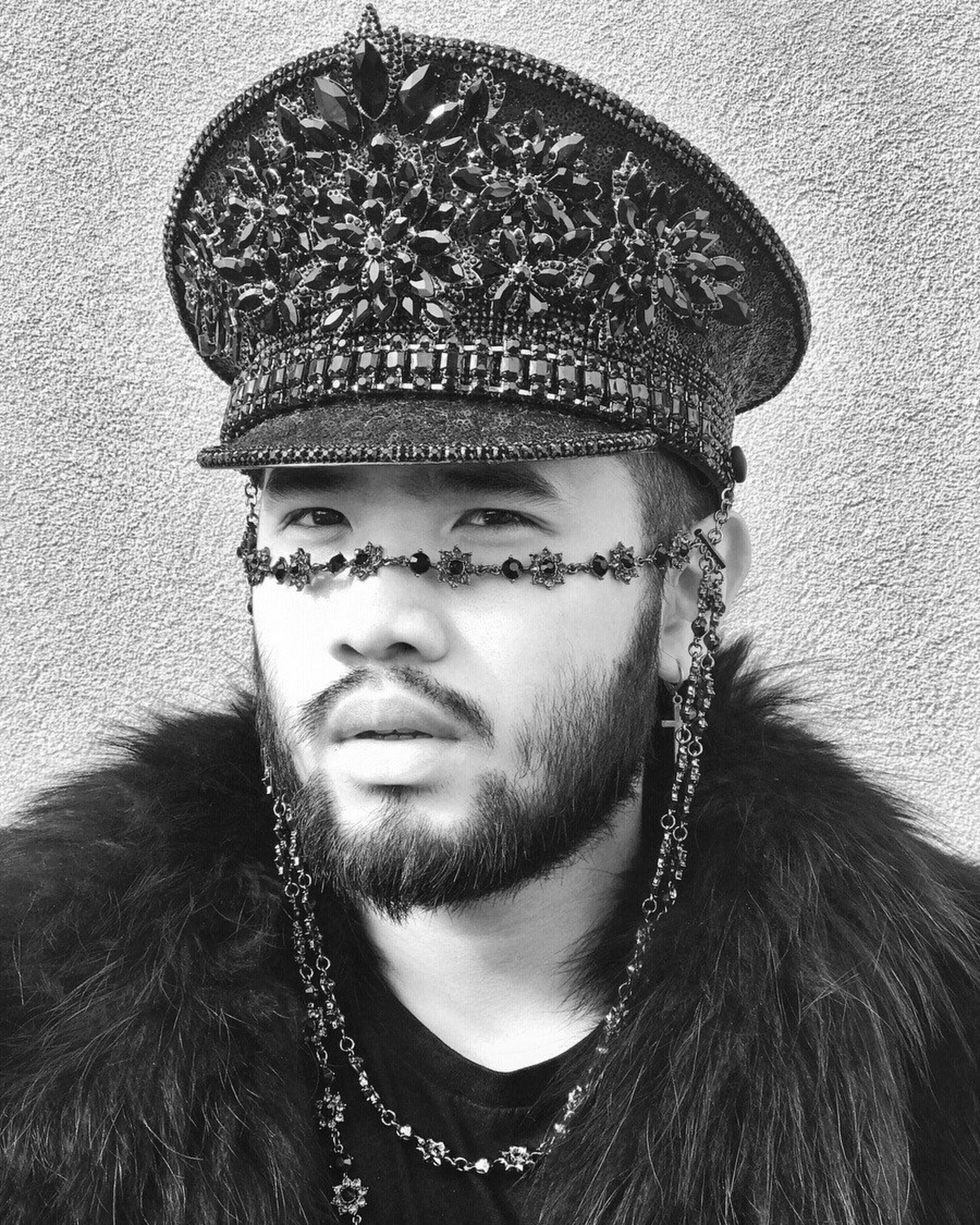 FREE SHIPPING Quartz Military Hat in Onyx. Burning Man Hat. Etsy