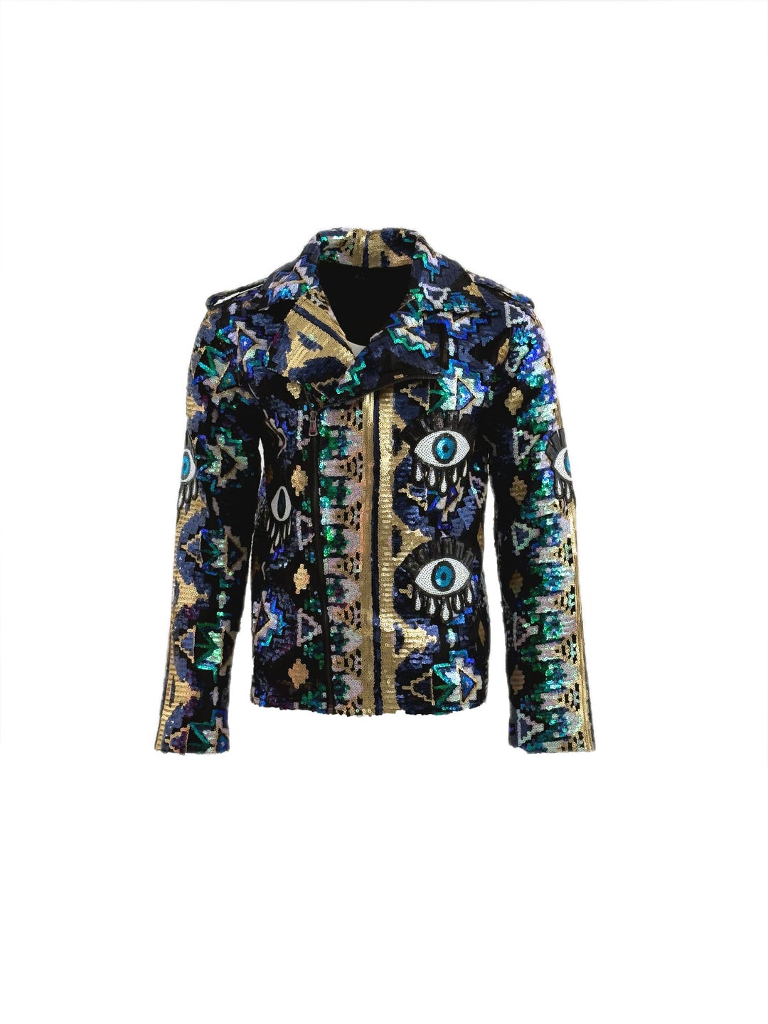 Evil Eye Pattern Print Men's Bomber Jacket main image 0
