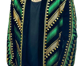 MOMENTUM Embroidered Military Jacket. Burning Man Costume. Unisex Coat.