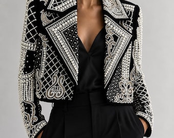 Plato Cropped Pearl Jacket