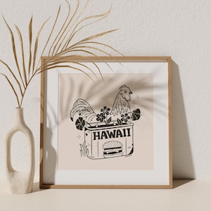 Hawaii Print - 8 x 8 Print - Cute Print - Minimal Print