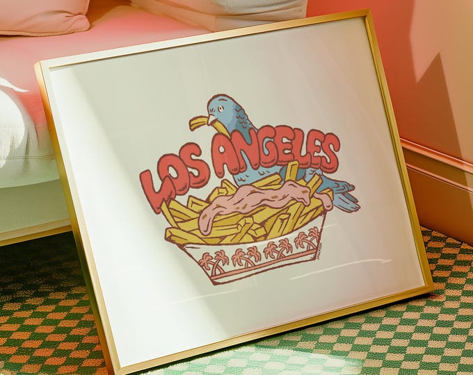Los Angeles Art Print: California Wall Decor (Various Sizes Available)