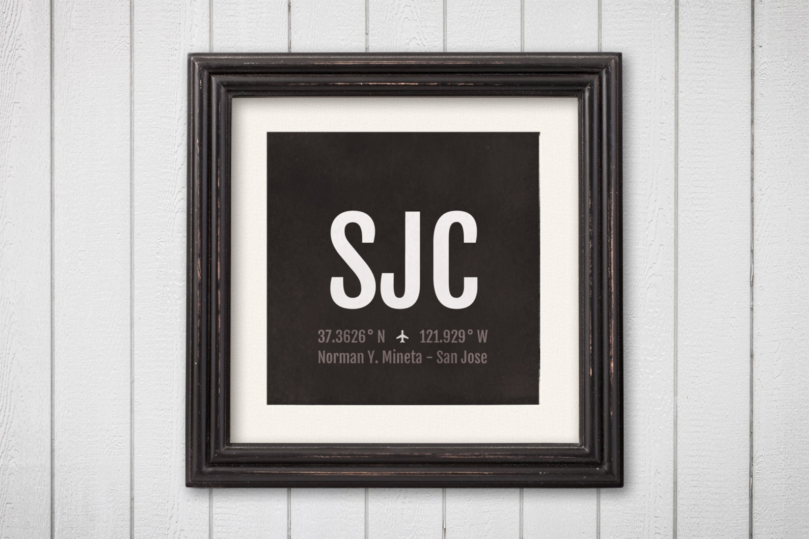  san jose airport code print sjc aviation art california etsy