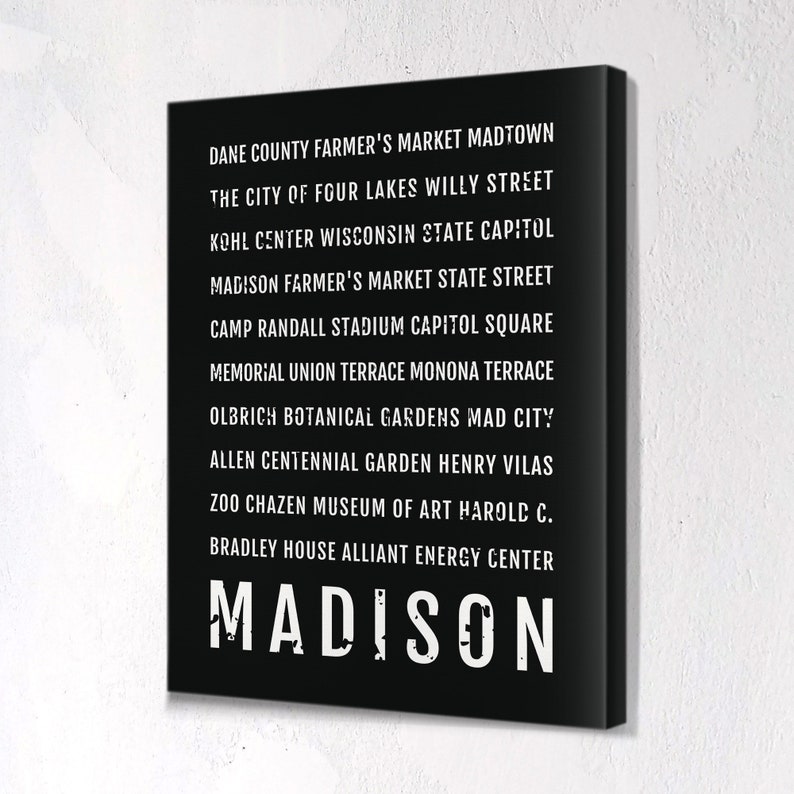 Madison Print Madison Subway Sign Poster Wisconsin Wall Art Etsy