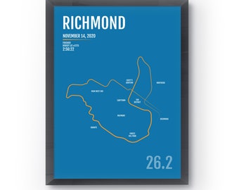 OC Marathon Course Map Personalized OC Marathon Route Map - Etsy