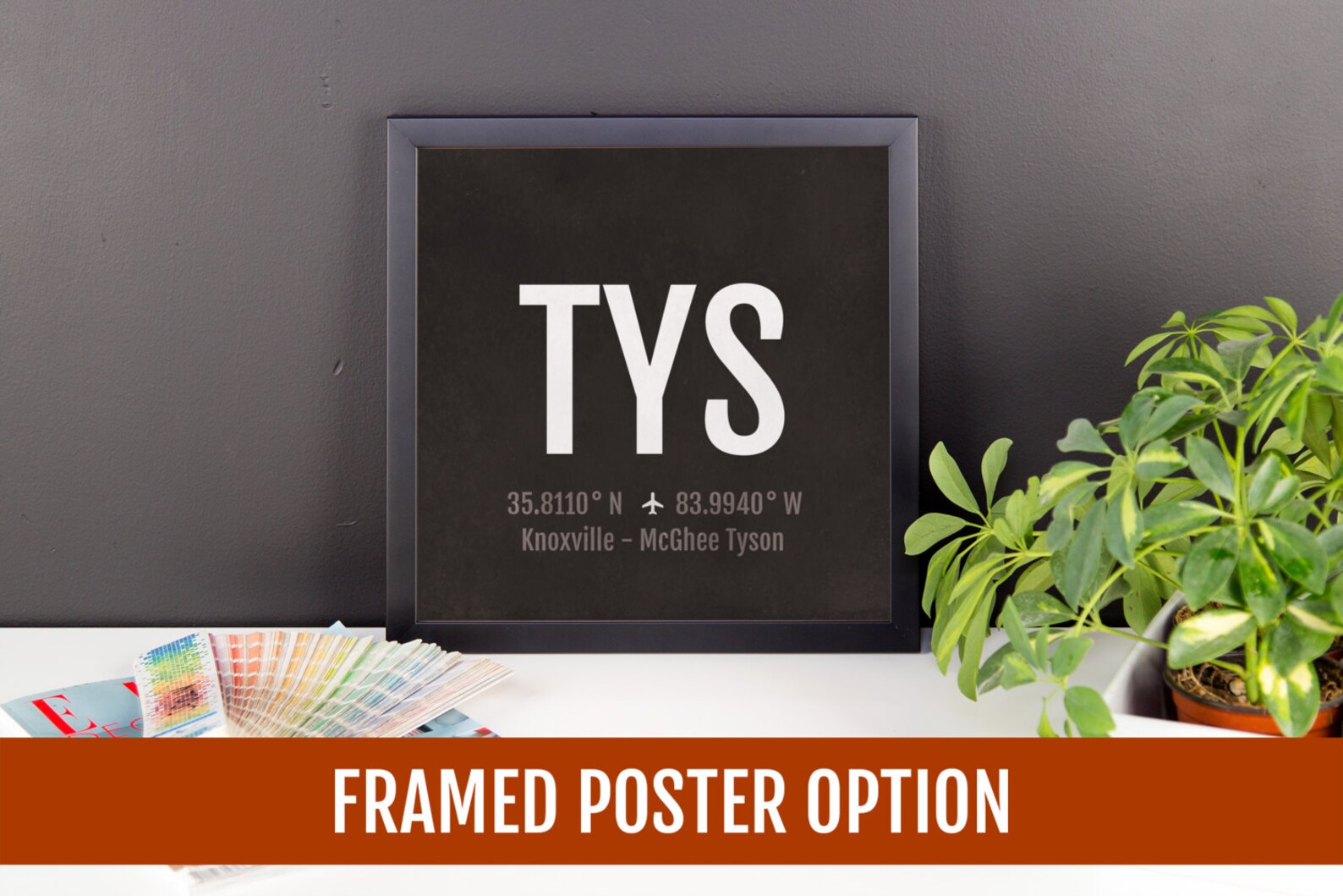 Knoxville Airport Code Print TYS Aviation Art Tennessee Etsy