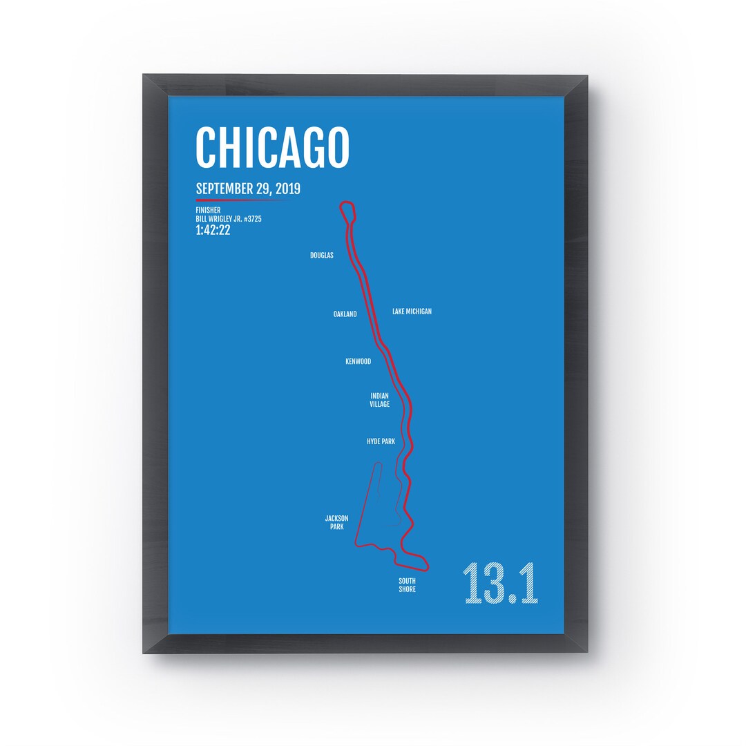 Chicago Half Marathon Print Personalized for Any Year, Chicago Half
