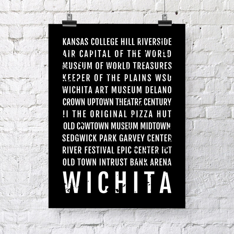 Wichita Print Wichita Subway Sign Poster Kansas Wall Art Etsy España