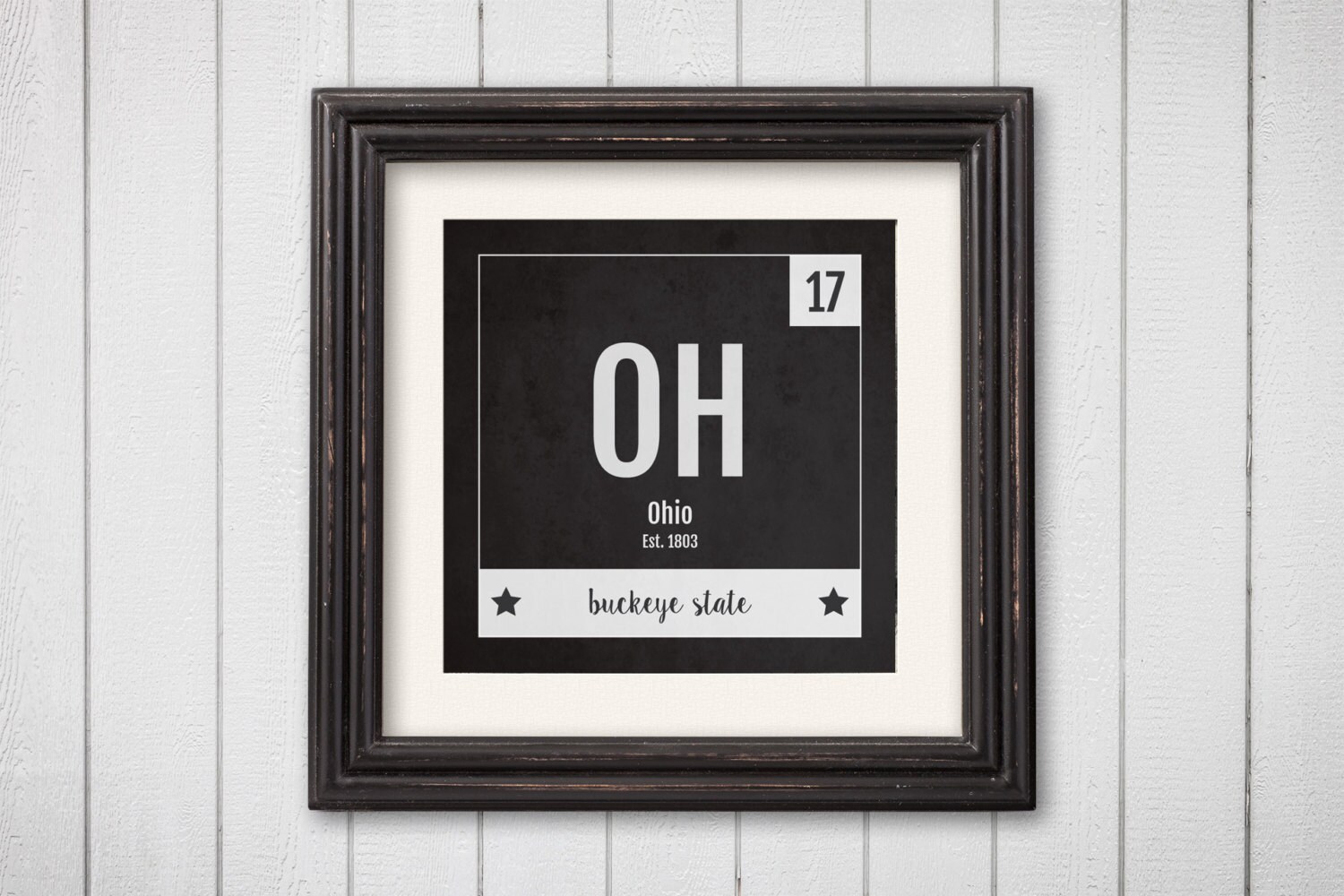 Ohio Print Periodic Table Ohio Home Wall Art Vintage Ohio - Etsy