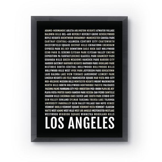 Los Angeles Print La California Subway Sign Poster La Wall Etsy