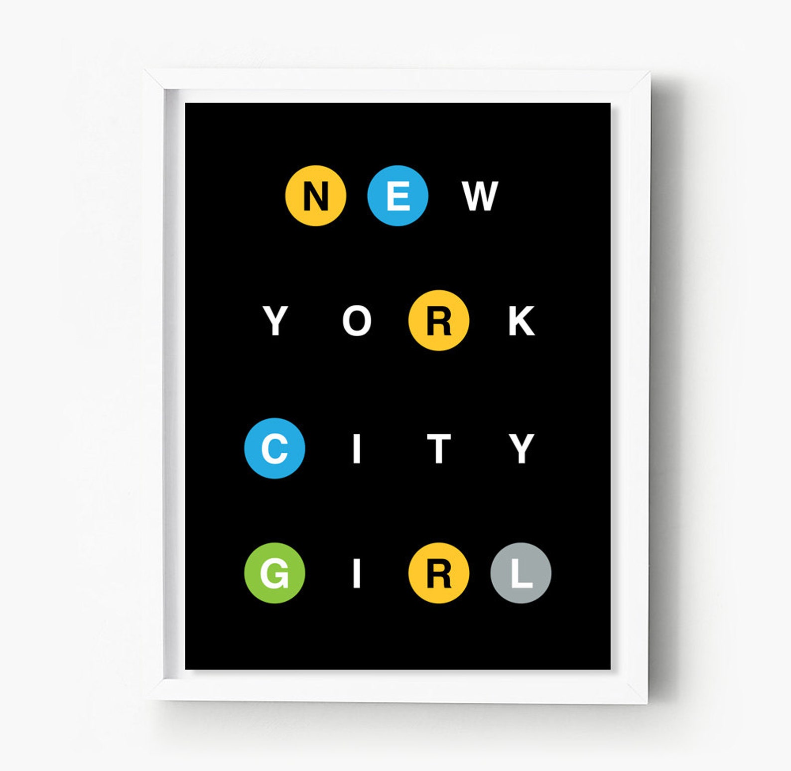New York City Girl Print NYC Quotes Poster New York City Etsy