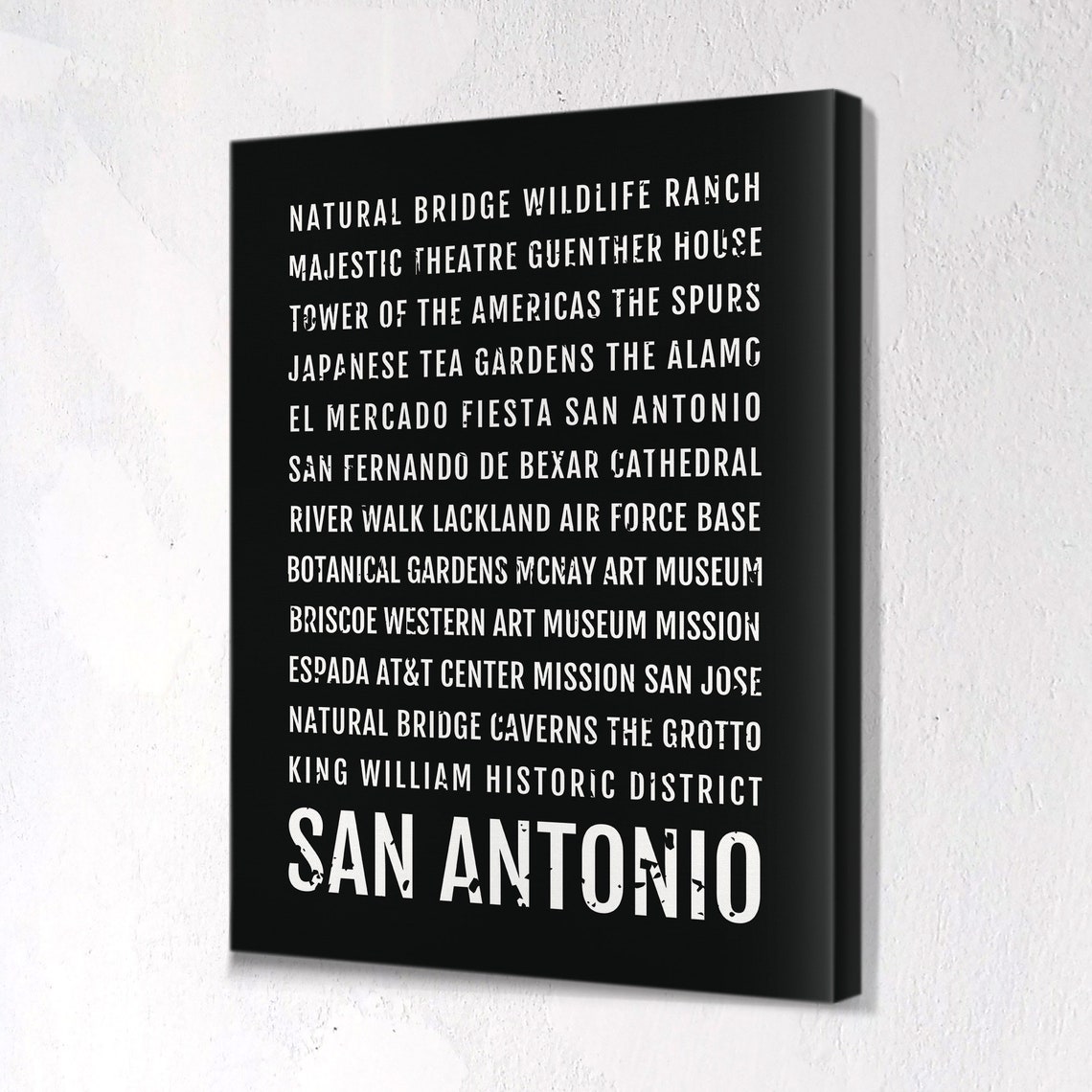 San Antonio Print San Antonio Subway Sign Poster Texas Wall Etsy