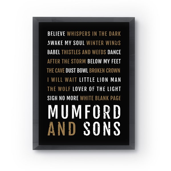 Mumford and Sons Etsy