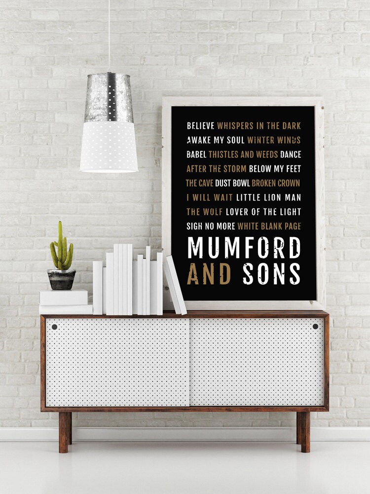 Mumford And Sons Print Mumford Lyrics Poster Boyfriend Etsy