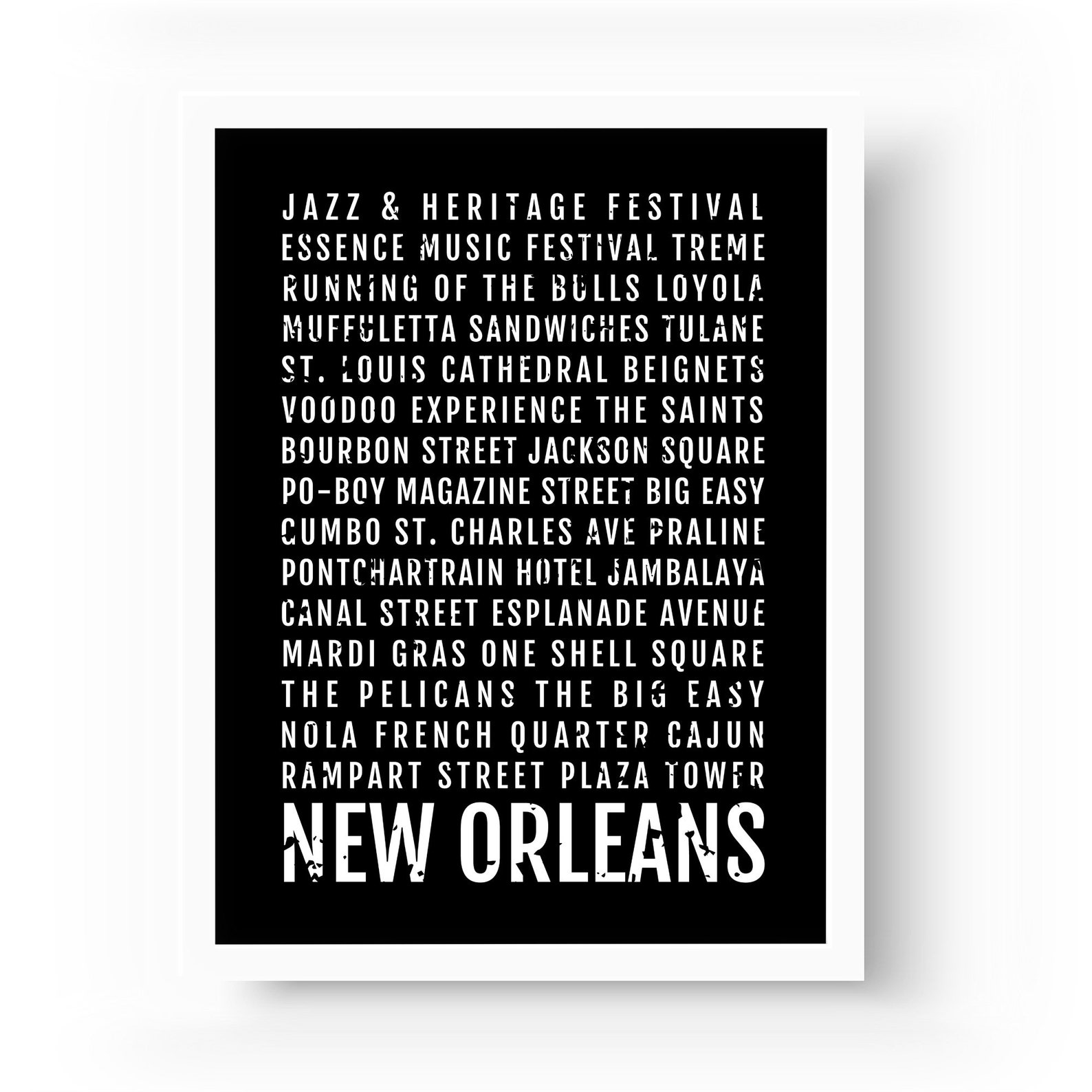 New Orleans Print New Orleans Subway Sign Poster Louisiana Etsy